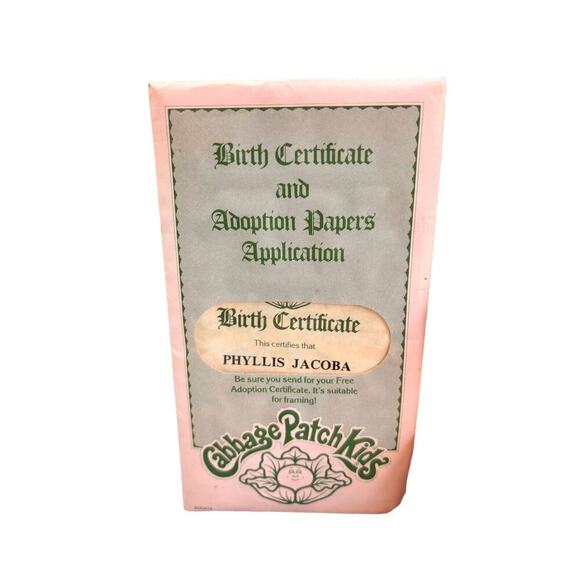 Cabbage Patch Kids Doll 1978 1982 Blonde Hair Green Eyes Dimples Pacifier #3 - Picture 5 of 12